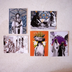 Discover the essence of Palestinian culture with our Postal Cards by Rand Dabboor. Each pack of 5 cards, sourced from Ramallah, showcases traditional life through captivating art.