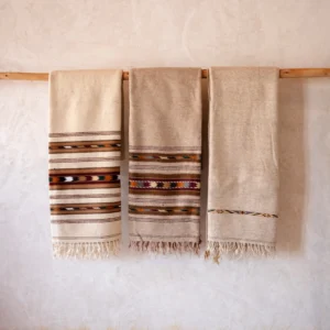 Shop our rare and beautiful Camel Wool Handwoven Blanket from Afghanistan. Ideal as a throw for cozy bonfire nights.