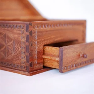 Hand-Carved Rectangle Box