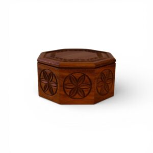 Octagonal Carved Box