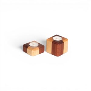 Block Candle Holders (Set of Two)