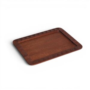 Rectangular Carved Trays (Set of Two)