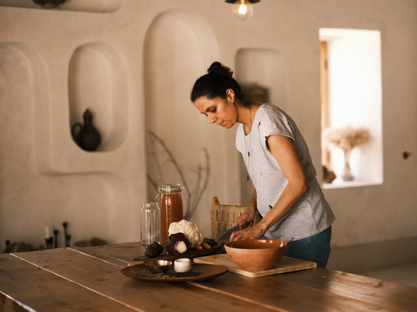Food being prepared from farm produce